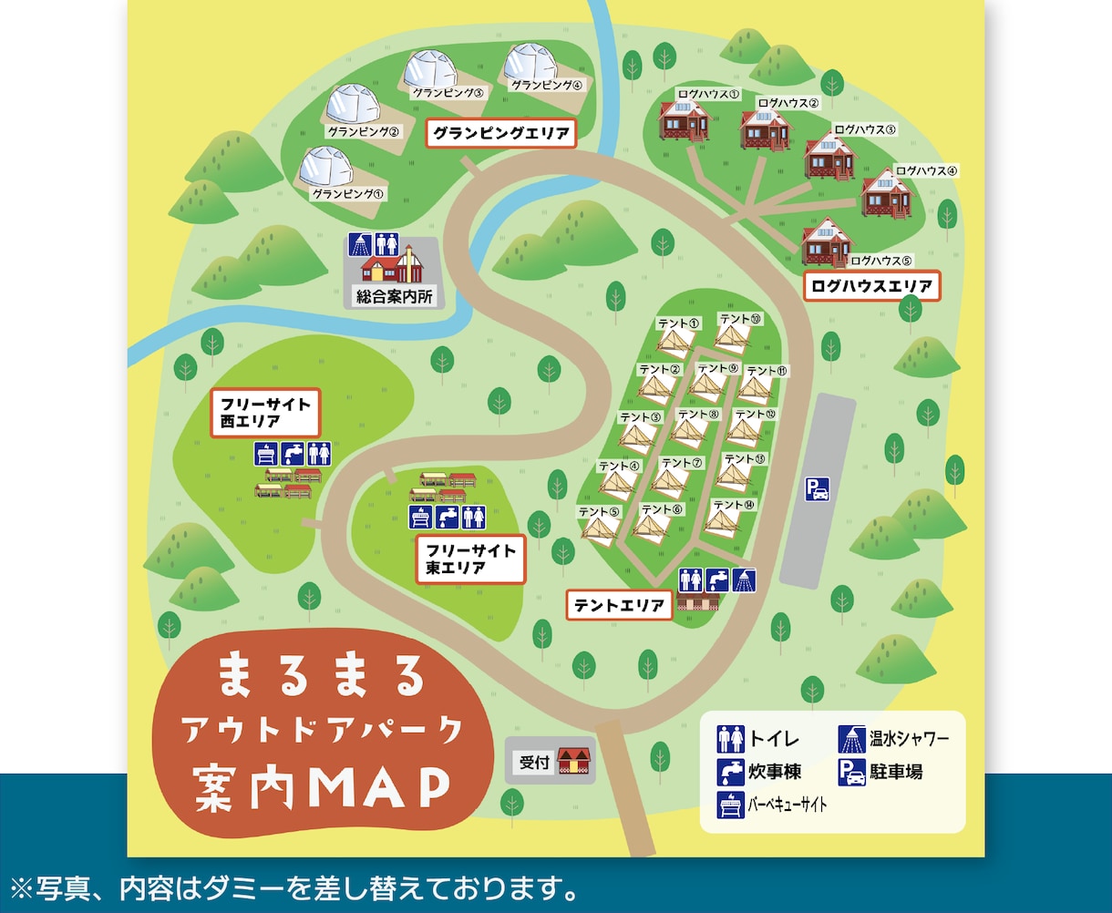 親しみあるフロア・案内マップを制作いたします 【修正回数無制限】ファミリー向けのイベントや施設などに イメージ9
