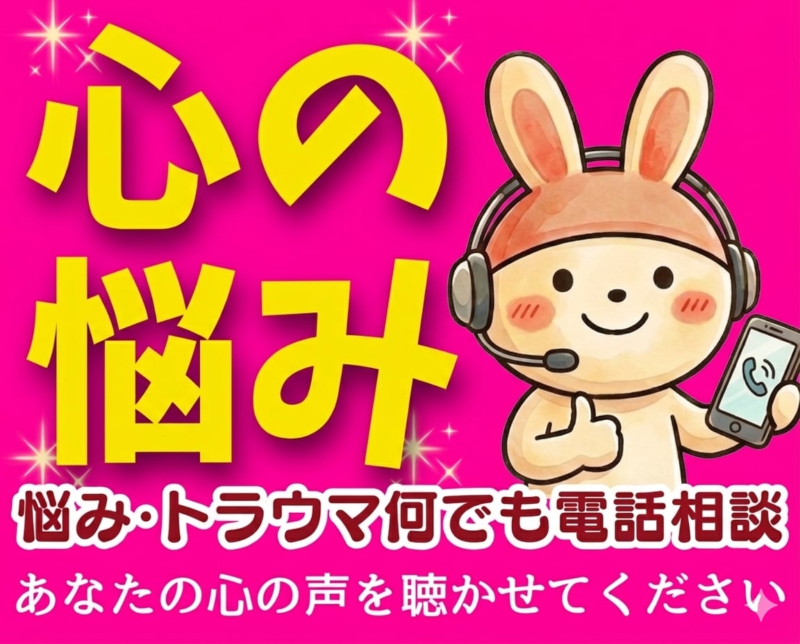 心の悩み（不安・迷い・自己否定）にアドバイスします HSP性癖毒親婚活男性心理恋愛夫婦職場人間関係何でも電話相談 イメージ1