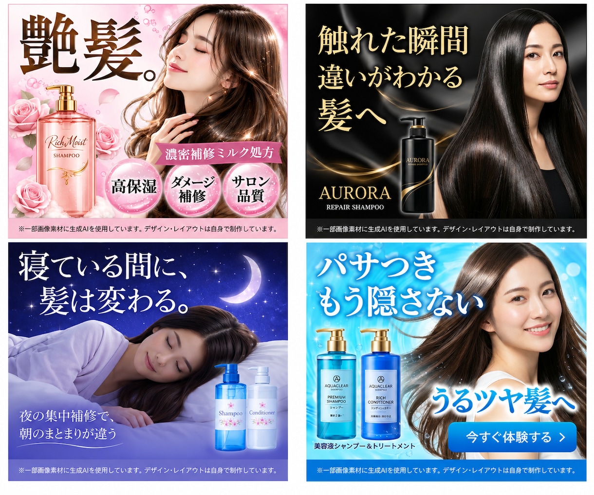 女性向け美容バナーを高見えデザインで制作します 女性向けサービスを高見えバナーで魅力的に イメージ7