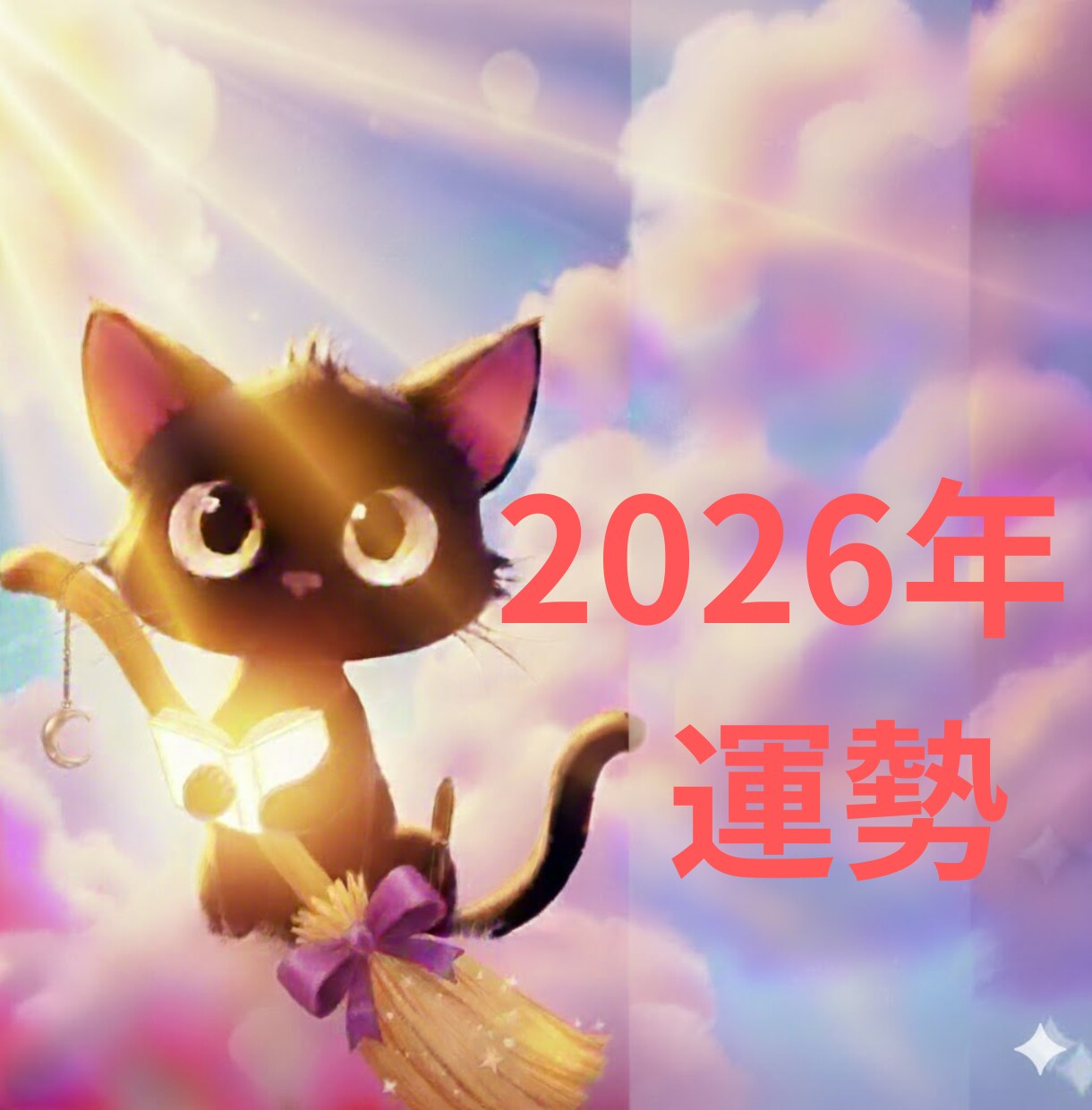 2026年の運勢　黒猫ちゃんと占います 今年のモヤモヤをすっきり✨あなた本来の輝きが戻ります♡ イメージ1