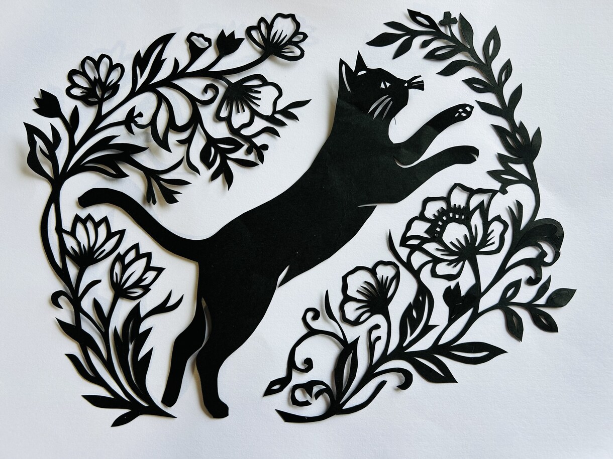 愛猫の魅力を切り取るオーダー切り絵作ります 大切な愛猫を世界に一つの切り絵作品へ イメージ4