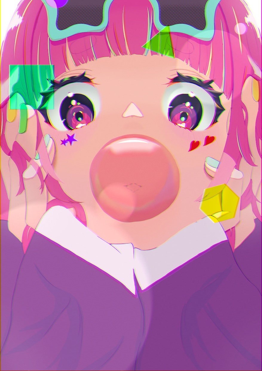ビビットでかわいいアイコン・MVイラスト描きます 【商用可】ビビットカラーの女の子のイラストが得意です！ イメージ3