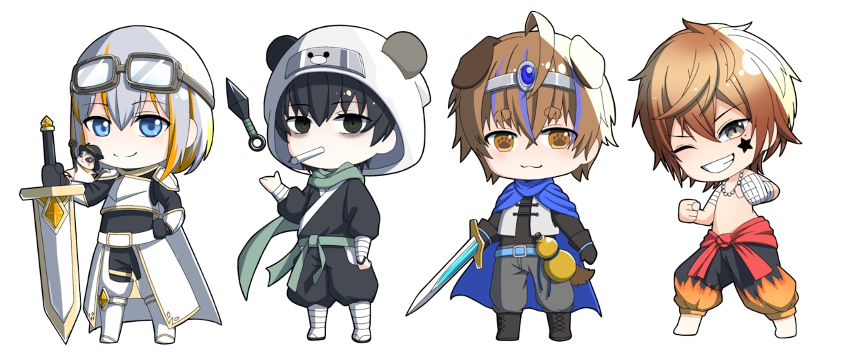 あなただけのかわいいミニキャラお描きします 好きなポーズ、服装、表情で！ミニキャラお描きします！！ イメージ5
