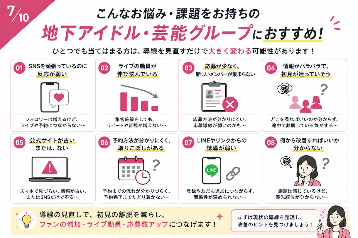 地下アイドルのSNS導線を分析します 初見離脱や応募導線の弱点を診断 イメージ7
