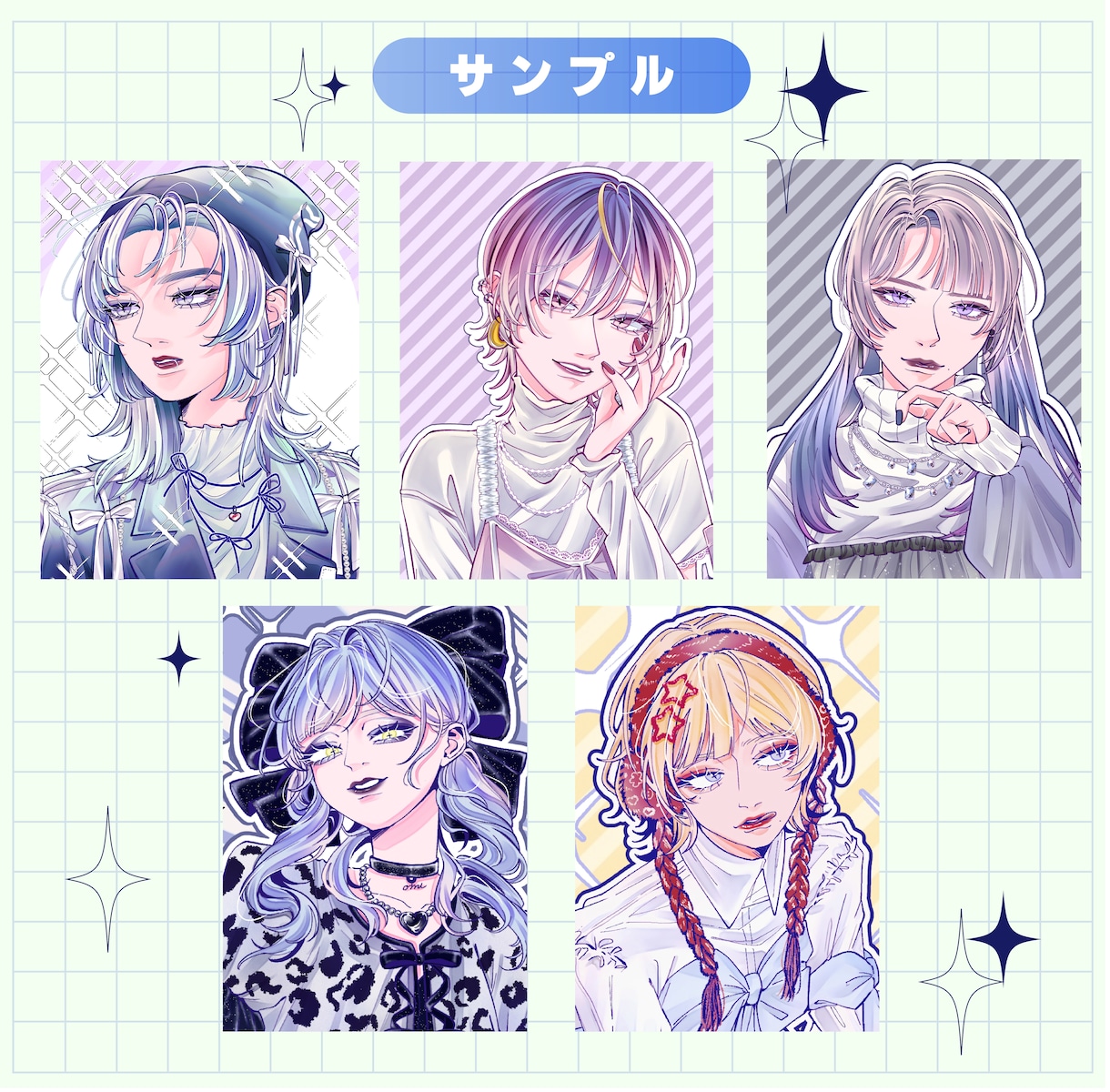 目を惹く貴方だけのアイコン描きます 艶カラフルなイラストででパキッとした強い印象を与えられます イメージ5