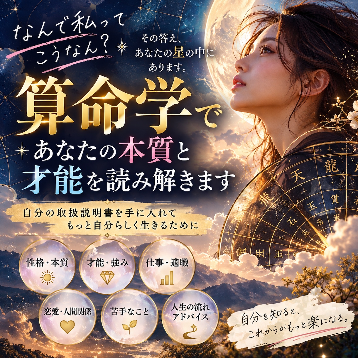 算命学であなたの「取扱説明書」を読み解きます 「なんで私ってこうなん？」を星から紐解きます イメージ1