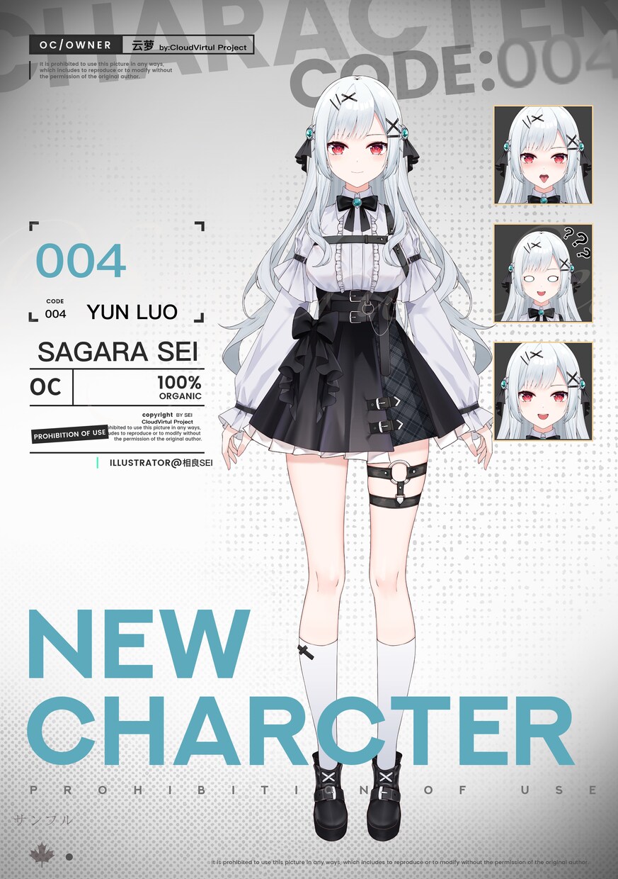 Vtuberキャラデザ・モデリング制作します キャラの立ち絵やVtuber（パーツ分け可，商用可） イメージ7