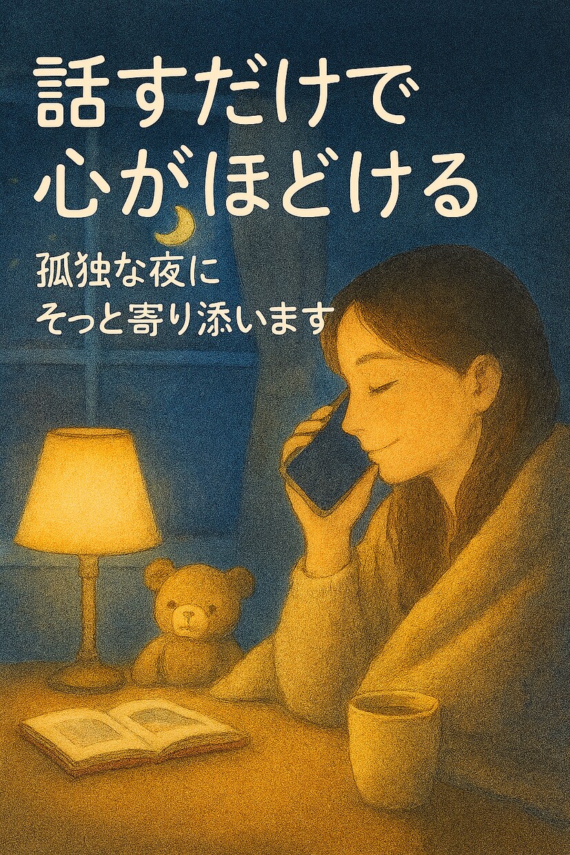 話すだけで心がほどける~孤独な夜そっと寄り添います 「今、誰かと話したい」「この気持ちをわかってほしい」あなたへ イメージ1