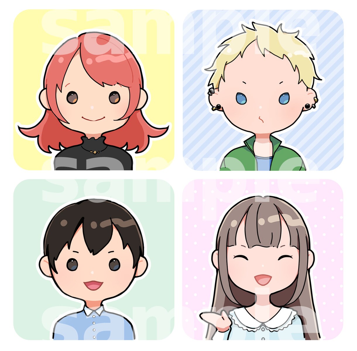 シンプルだけどかわいいアイコン描きます SNSアイコンやブログに使いやすい！ イメージ5