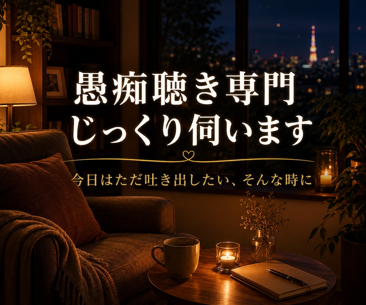 愚痴聴き専門 じっくり伺います 今日はただ吐き出したい、そんな時にどうぞ イメージ1