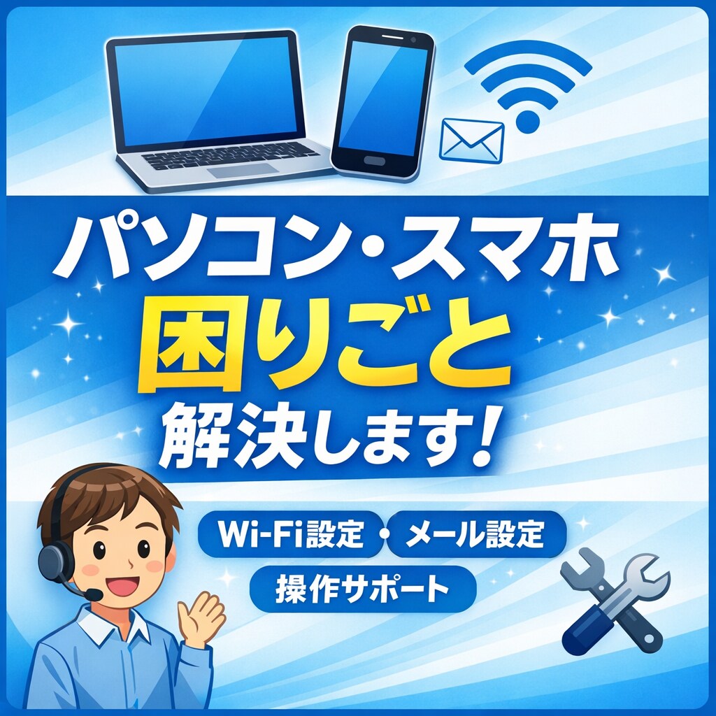 パソコン・スマホの困りごと解決します 初心者でも安心！丁寧にサポートします イメージ1