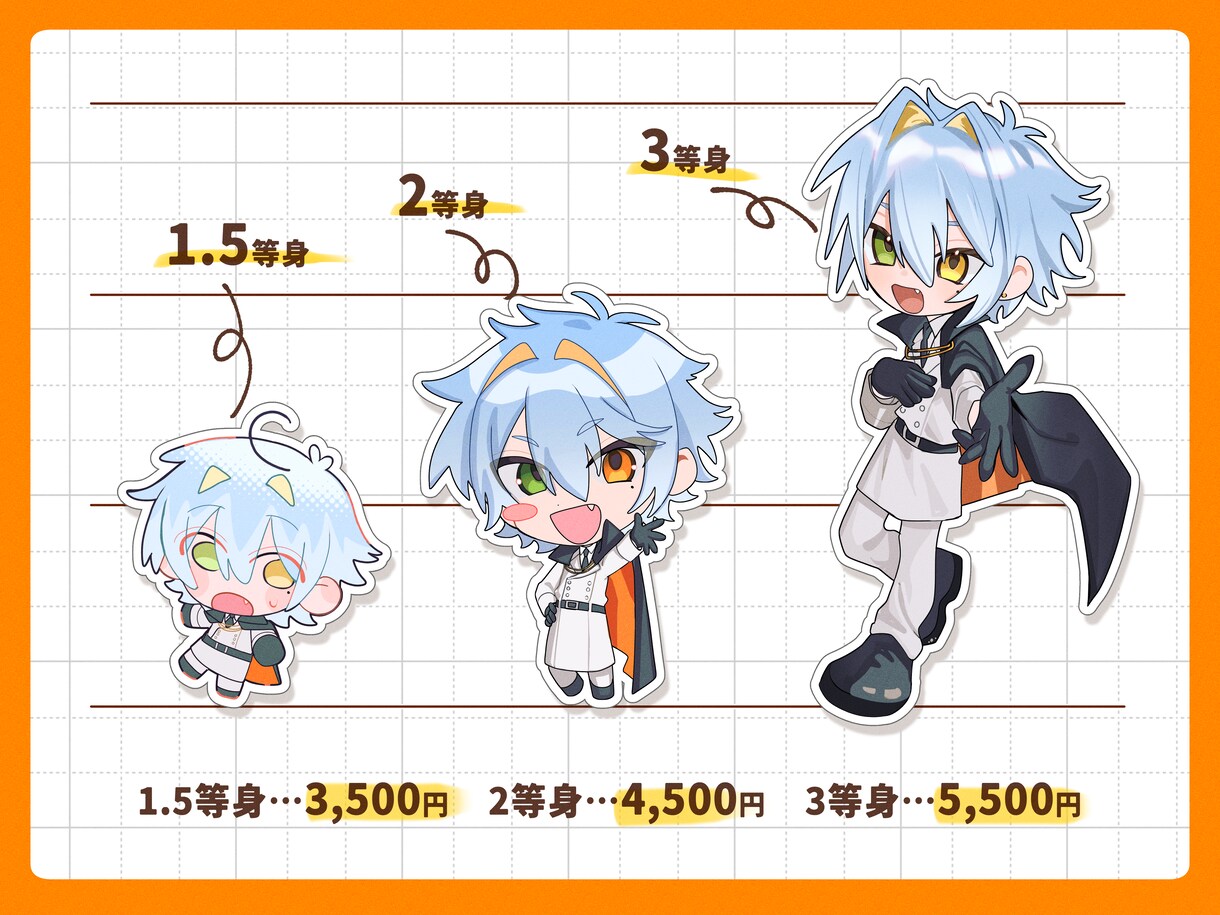 グッズに使えるデフォルメイラスト承ります グッズやスタンプに使えるミニキャラ作成いたします！ イメージ2