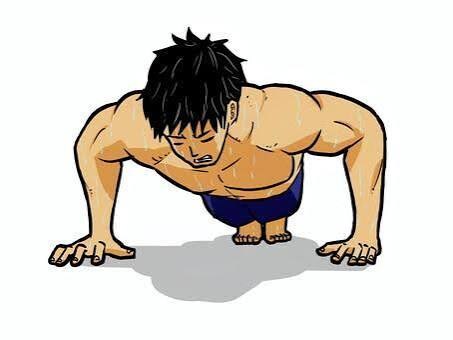 ジャン負け筋トレします ジャンケンで負けたら10回腕立てをします。 イメージ2
