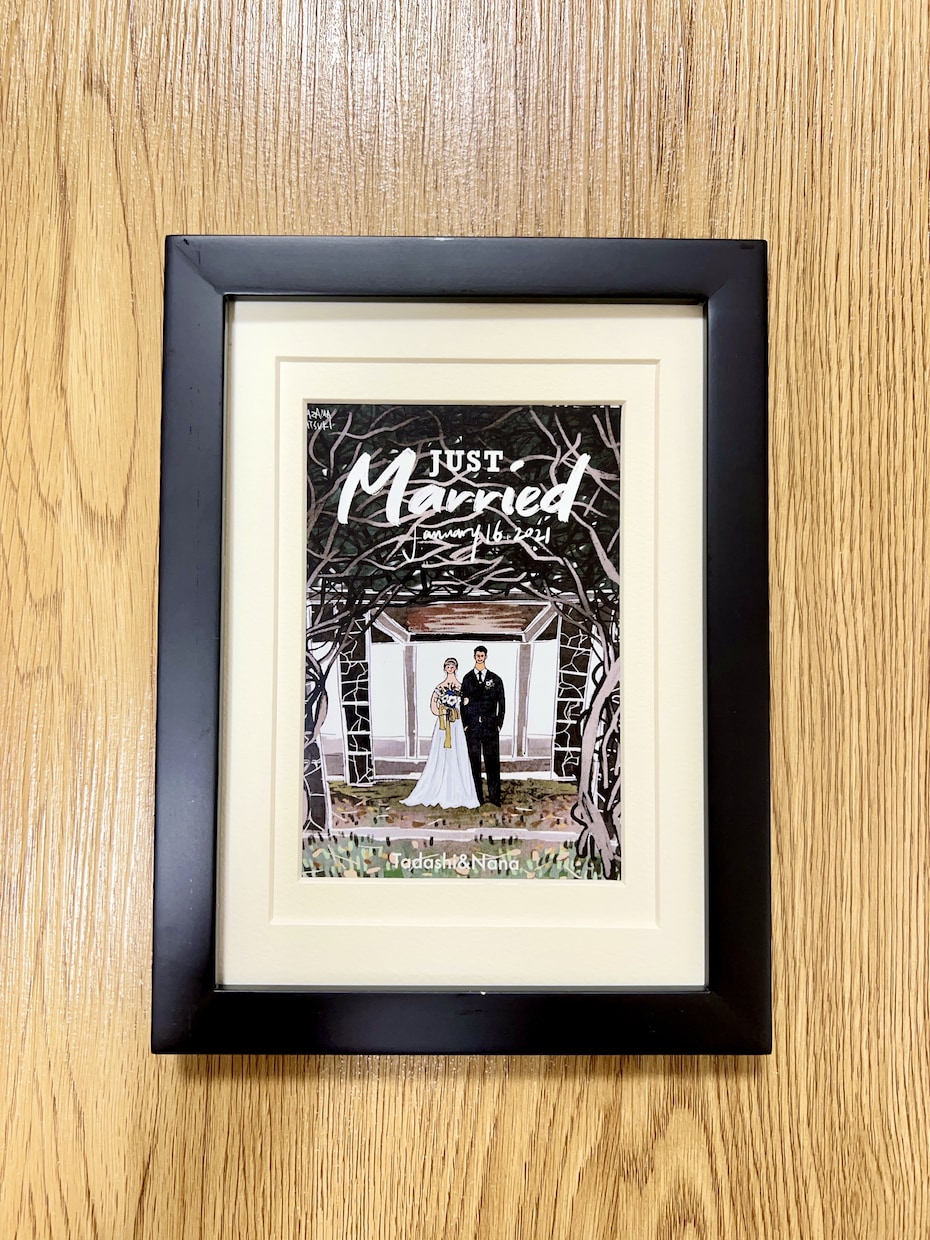 結婚式や記念日の思い出をお写真を元に描きます 思い出をオリジナルイラストに♪♪インテリアにもギフトにも！ イメージ4