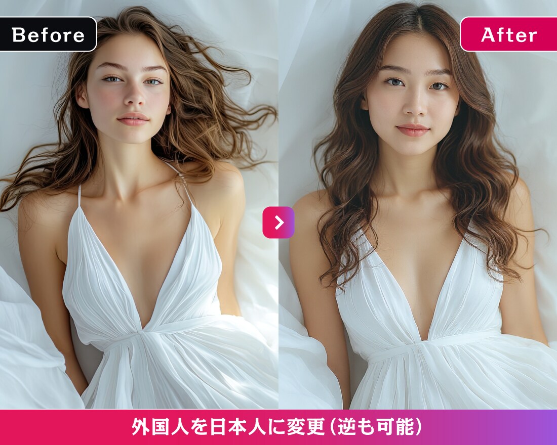 AIアパレル画像加工・AIモデル画像作成します 画像ソフトでの加工ではなくAIを使った最新の生成画像対応 イメージ10