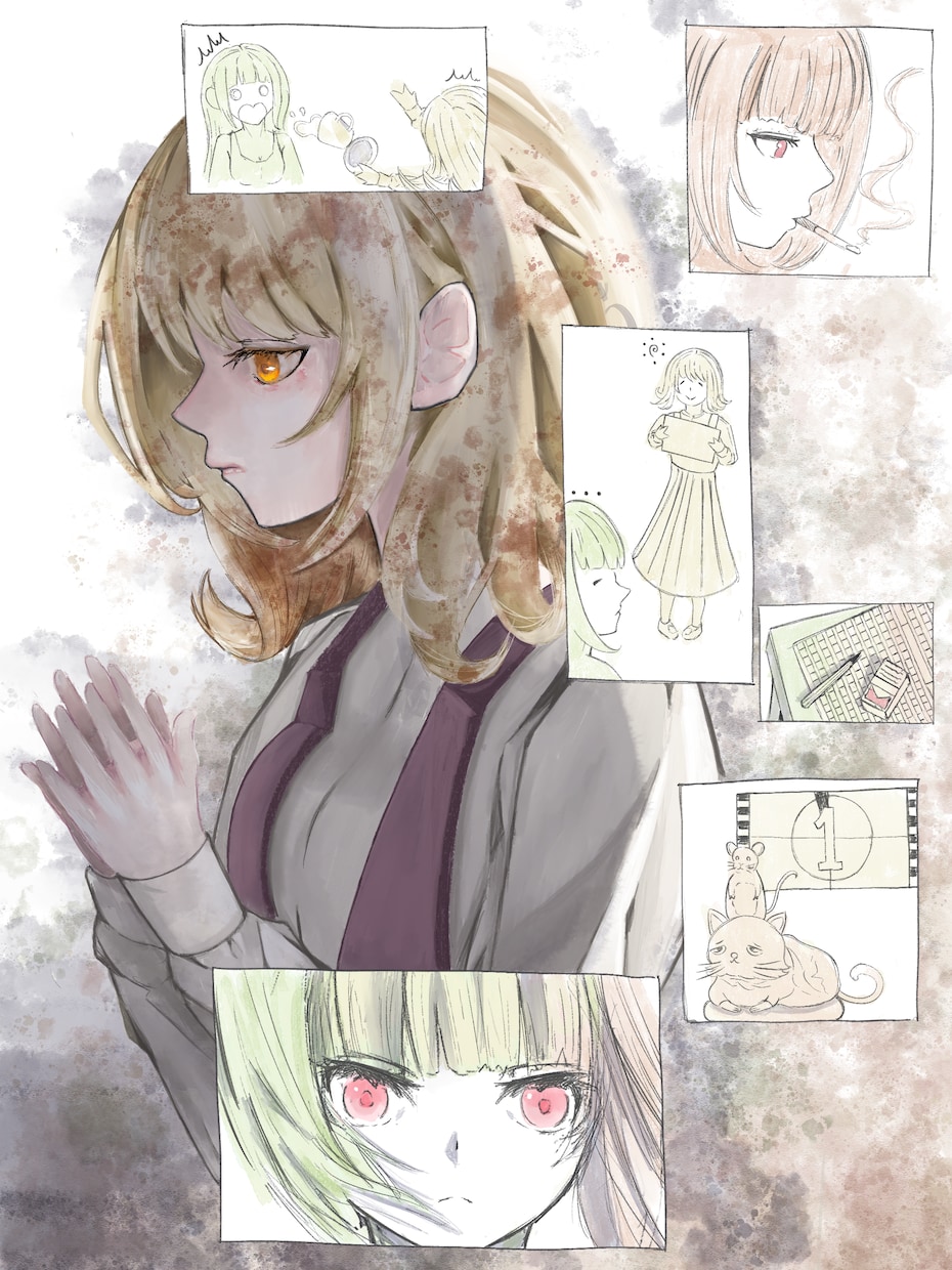 感情・物語を魅せる絵柄で、一枚絵を制作いたします あなたの求めるもの、伝えたいものが絵になる。 イメージ3