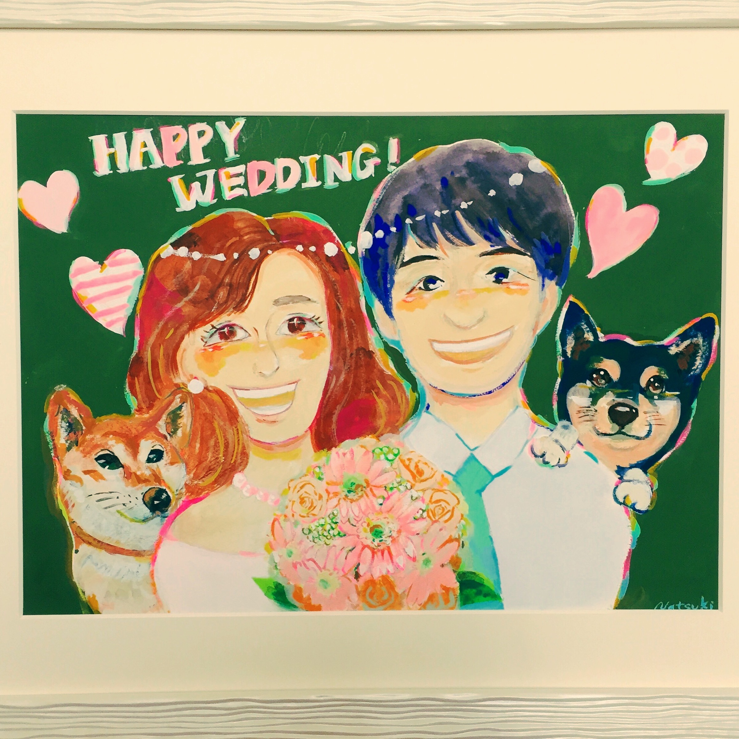 あなた好みのすてきなウェルカムボードを描きます 好みにあわせて、アクリル絵の具で可愛い似顔絵をかきます！ イメージ2