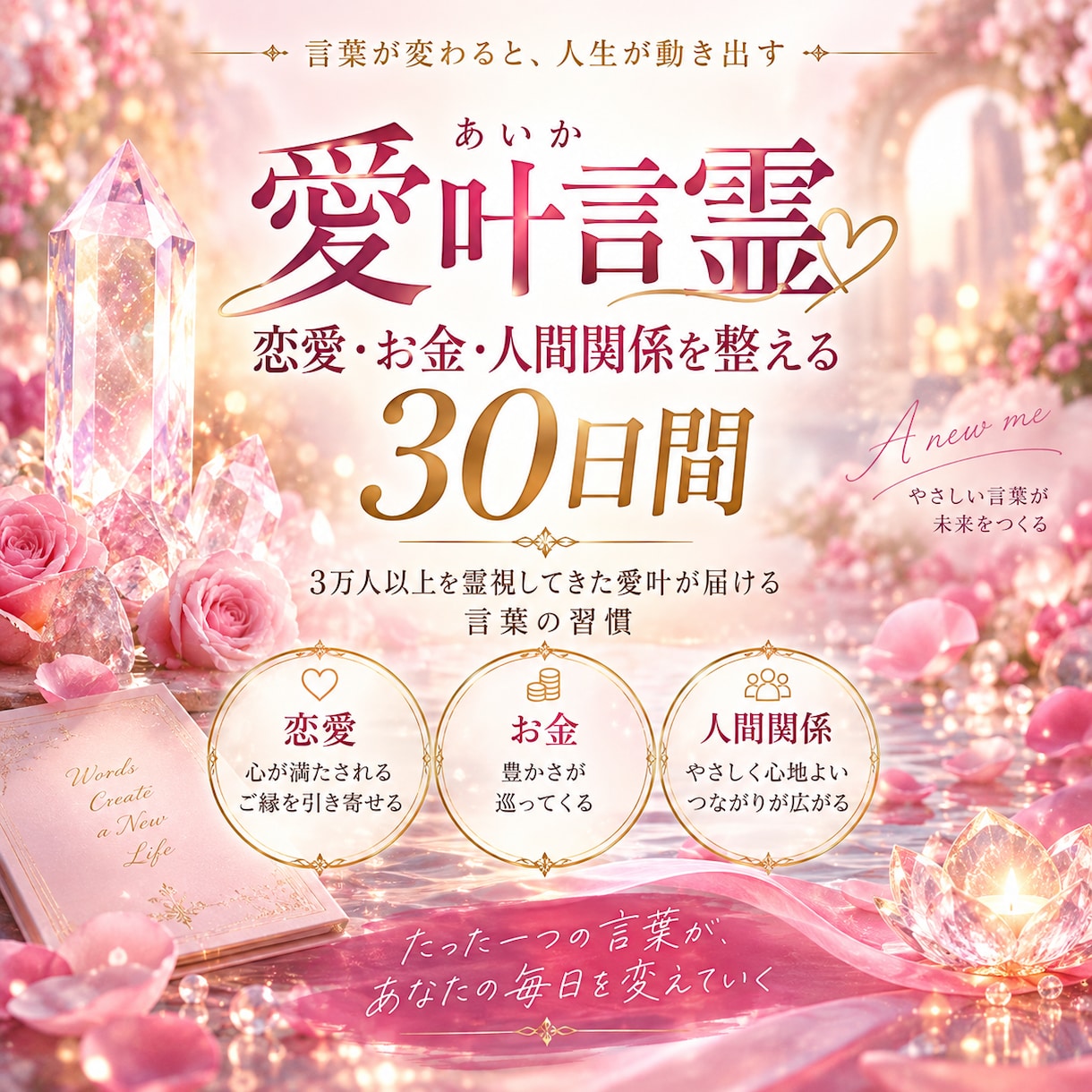 30日間の言霊で心とご縁を整えます 恋愛・お金・人間関係を言葉の力で整える30日間 イメージ1