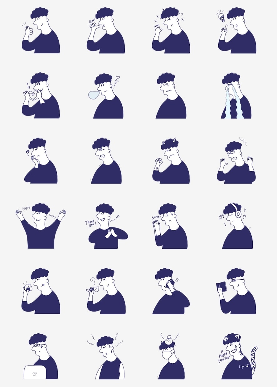 ゆるいタッチのLINEスタンプ作ります とにかく速く、丁寧に仕上げます イメージ2