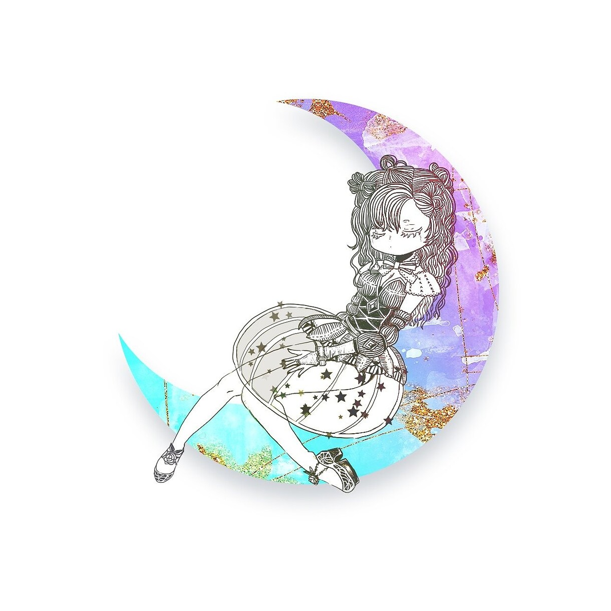 オリジナルのアイコン、ヘッダー、描きます 写真やテクスチャを使った描き込みが多めの最近流行りな画風❁ イメージ1