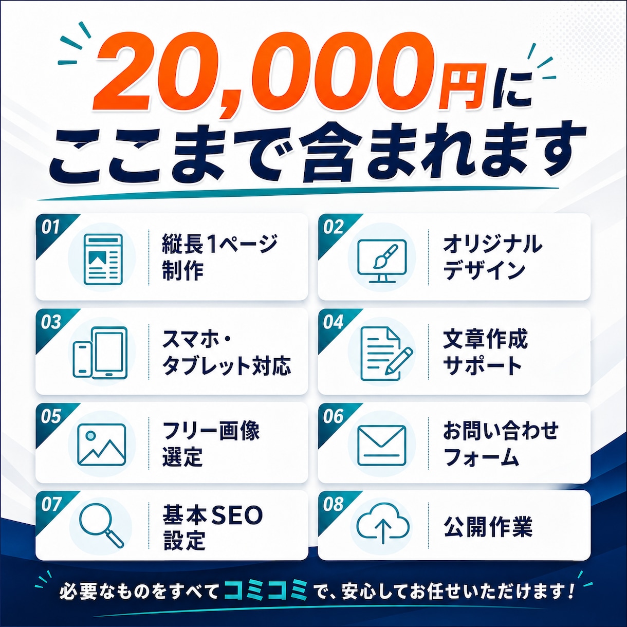 短納期・低価格で伝わるホームページを作ります 構成から公開まで丸投げOK、迅速丁寧に対応 イメージ2