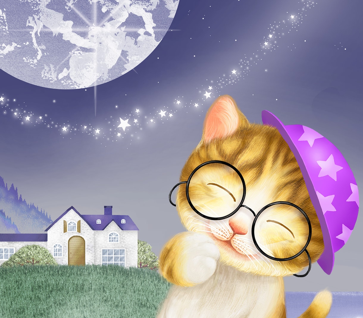 おもわずホッコリ癒しのイラスト画あります にこにこスマイルニャンコ笑う門には福来たる イメージ2