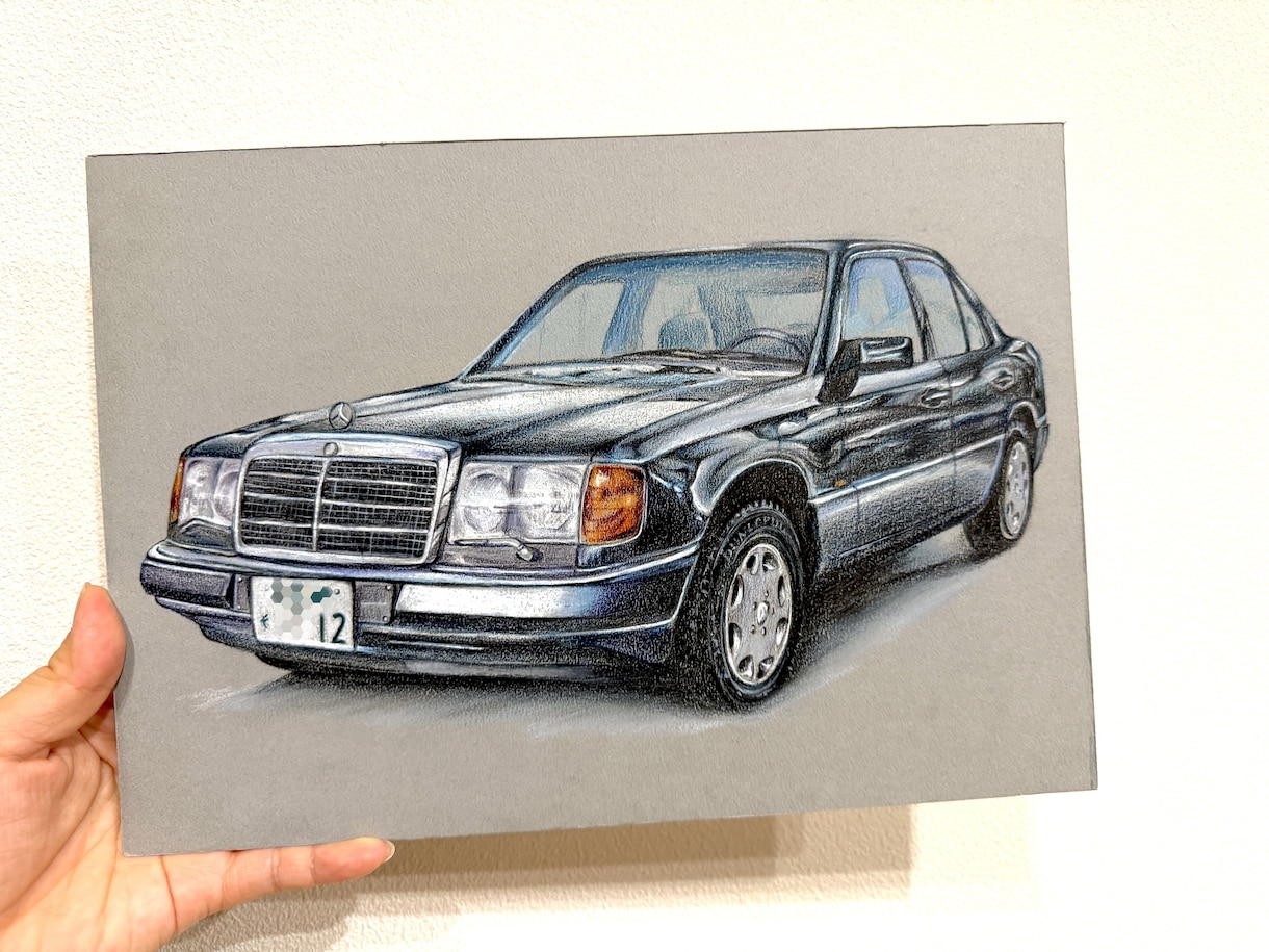 車・バイクのイラスト描きます 大切な愛車をオシャレにパステル画で描きます イメージ1