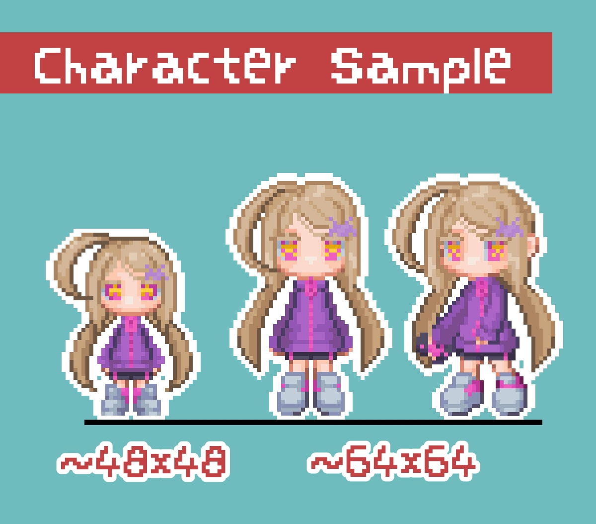 いろんなドット絵お描きします セットでお得！キャラクター、アイテム、アニメーションまで イメージ3