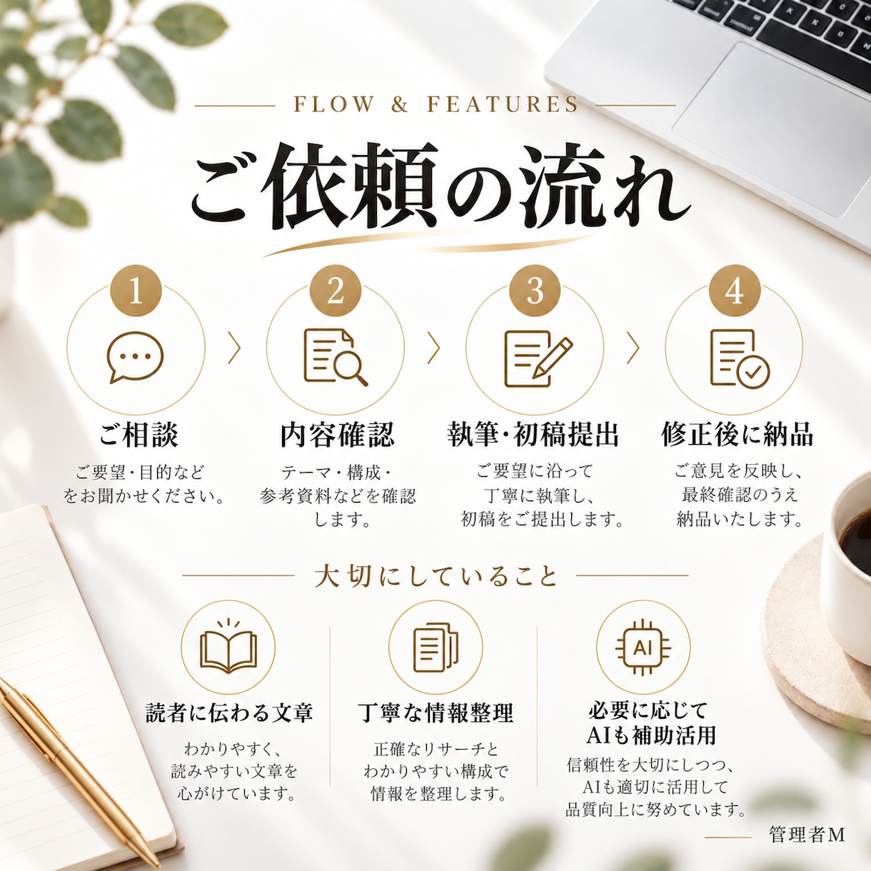 SEOを意識したブログ・Web記事を執筆します 実務経験と丁寧な情報整理で、読み手に伝わる文章を制作 イメージ4