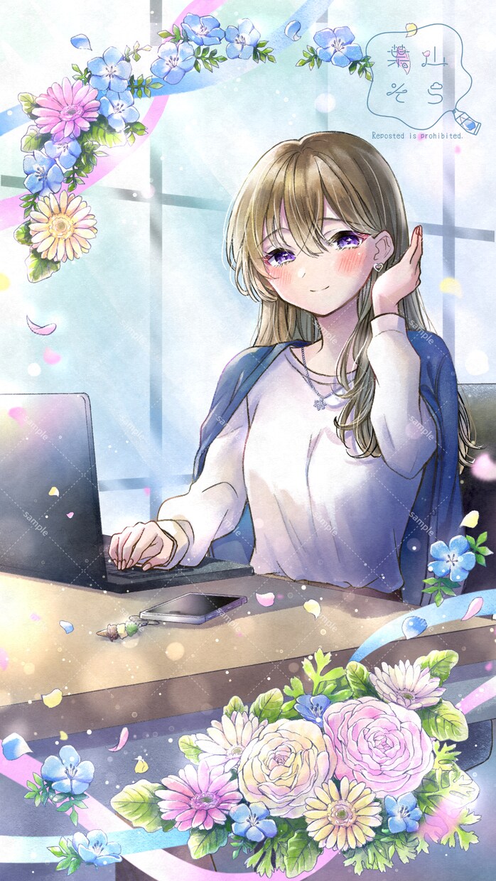 透明水彩で季節を感じるようなイラストを作成します 世界にひとつ！大切な方へのプレゼントや記念日にいかがですか？ イメージ7