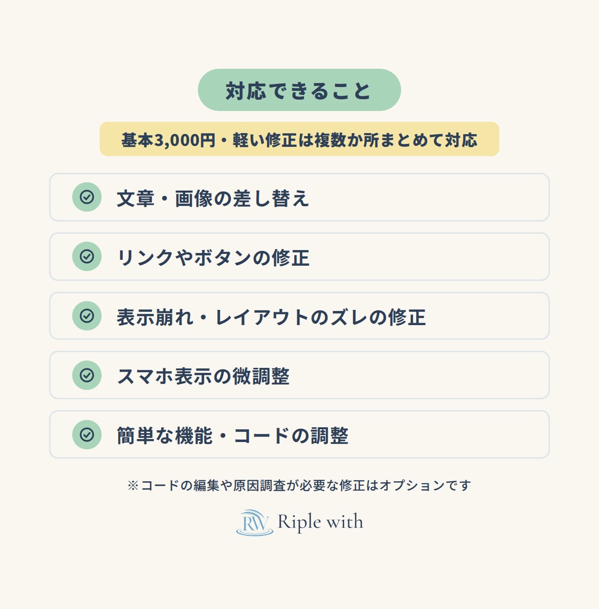 ホームページの修正・調整を代行します 1か所から・最短即日｜他社で作成されたサイトも対応 イメージ2