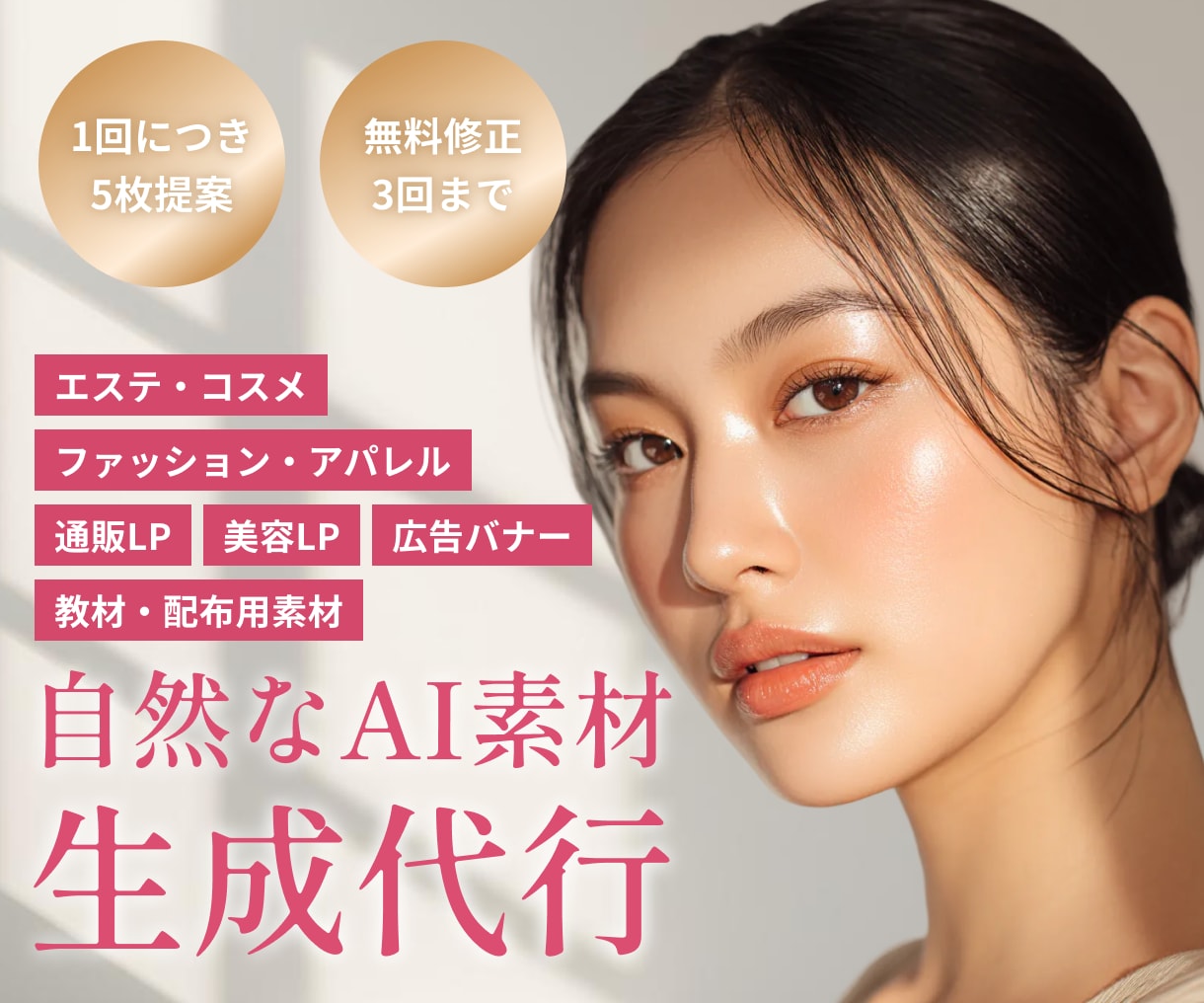 不自然さゼロ！写真並に自然なAI画像を生成します 現役デザイナーが丁寧にヒアリングしご提案 イメージ1