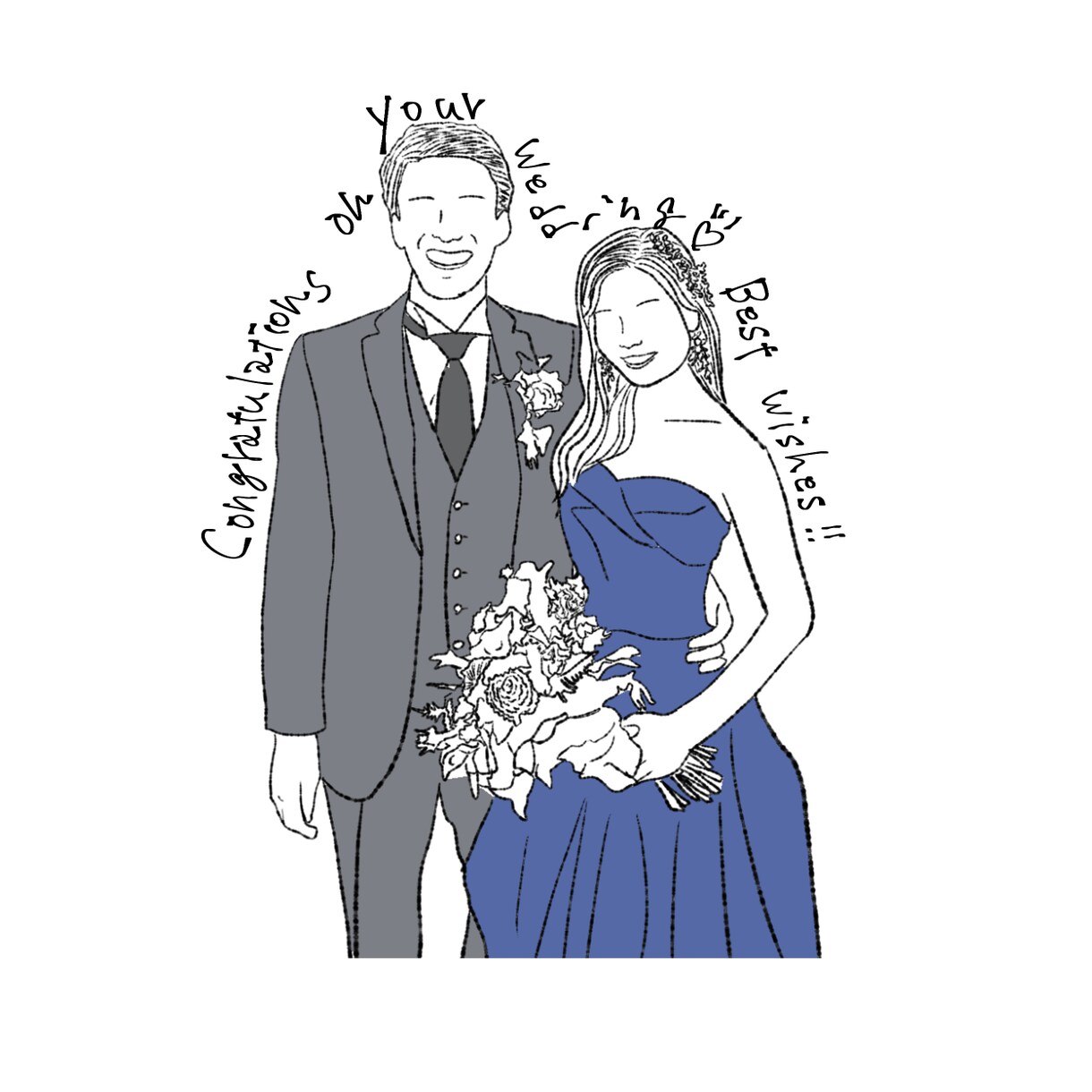 線画でイラスト描きます ニュアンス英語を含んだ線画描きます イメージ5