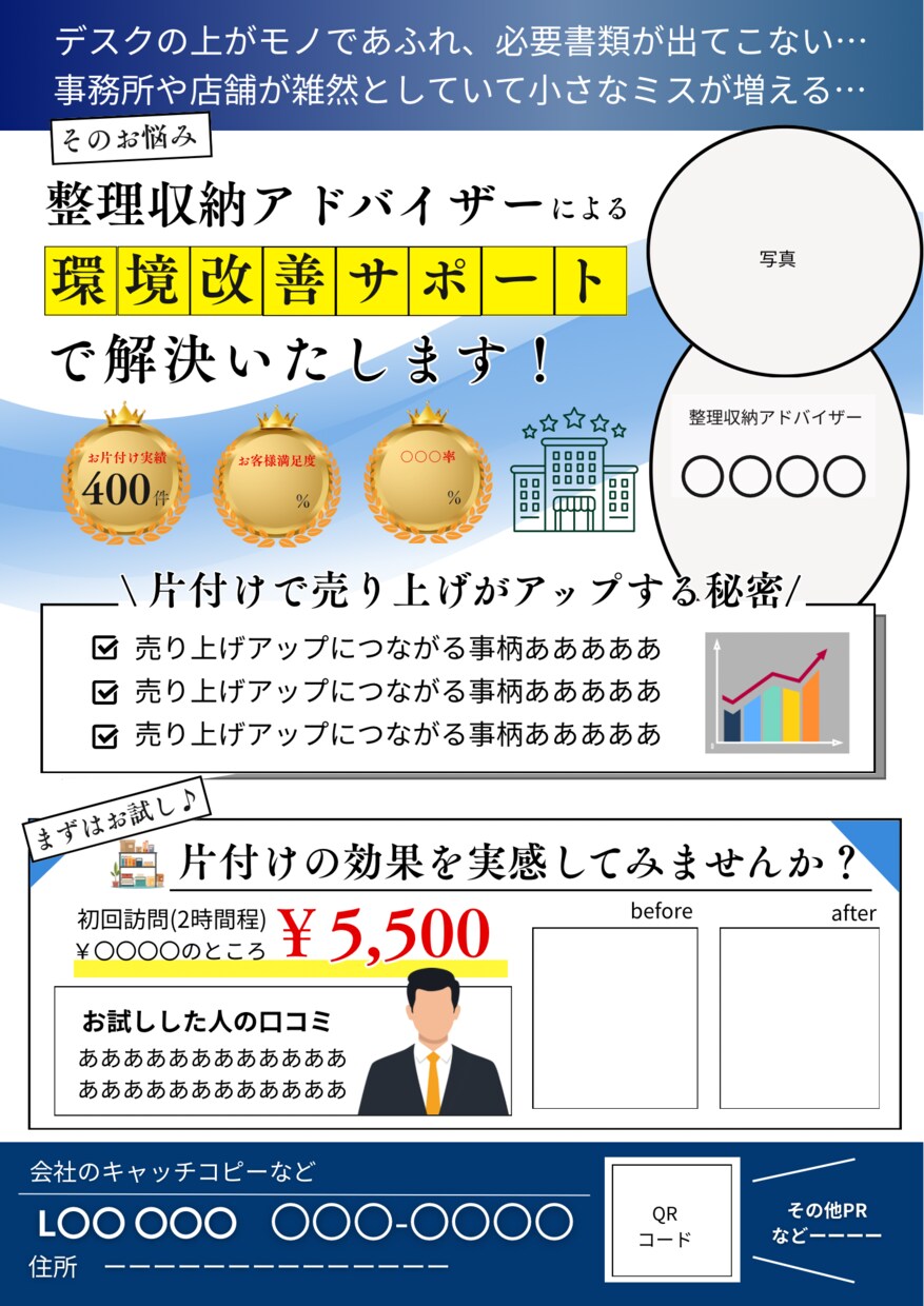 既存のチラシを読み手の心をつかむチラシ」にします 自己満チラシから相手が見進めたくなるチラシへ イメージ3