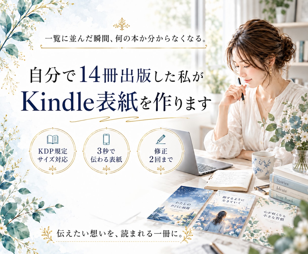 14冊出版した私がKindle表紙を作ります 出版経験があるので、規定も見え方も外しません イメージ1