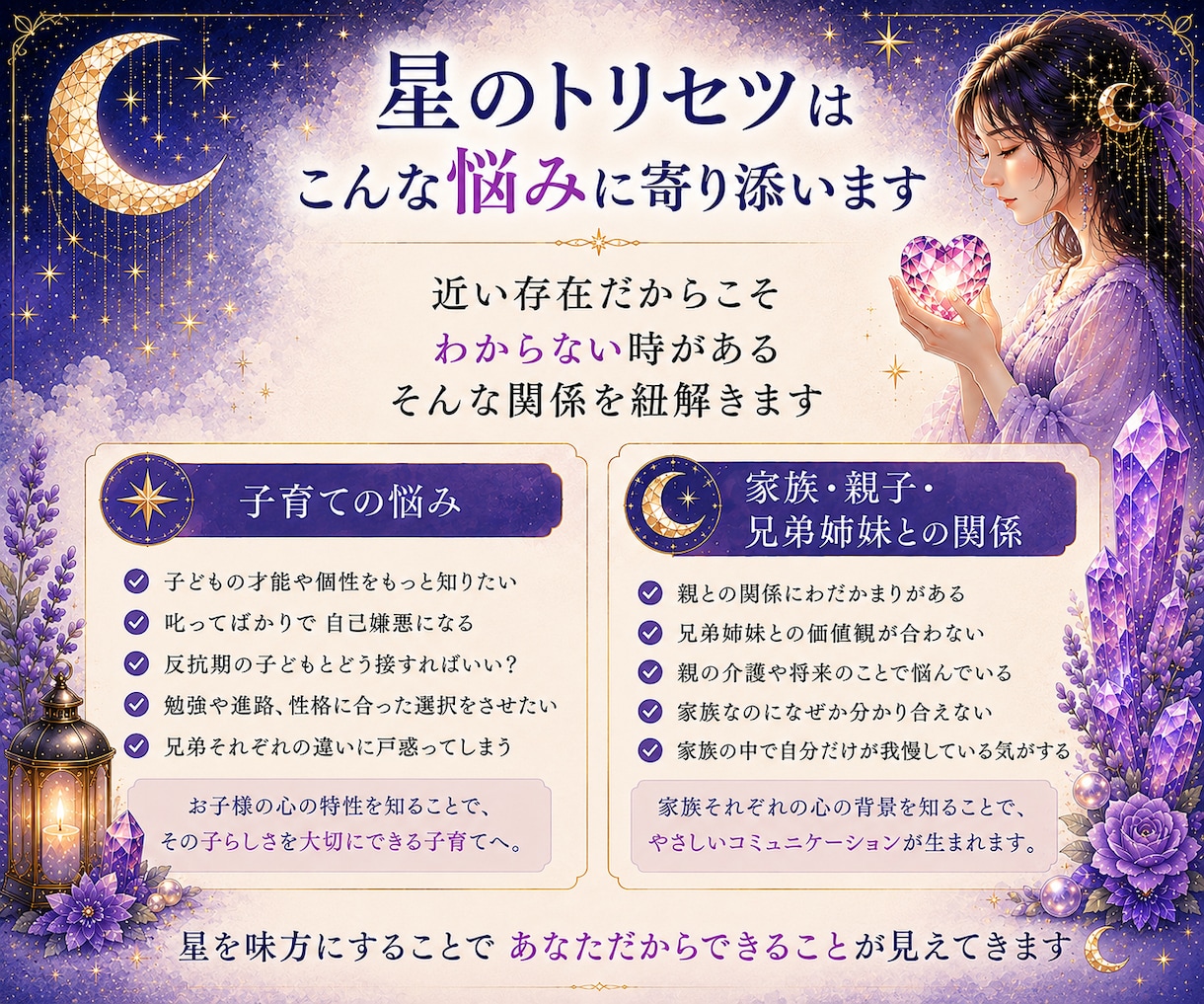 自分や大切な人を知るやさしい星読みをします 星から自分や大切な人を知り心を軽くする鑑定書 イメージ4
