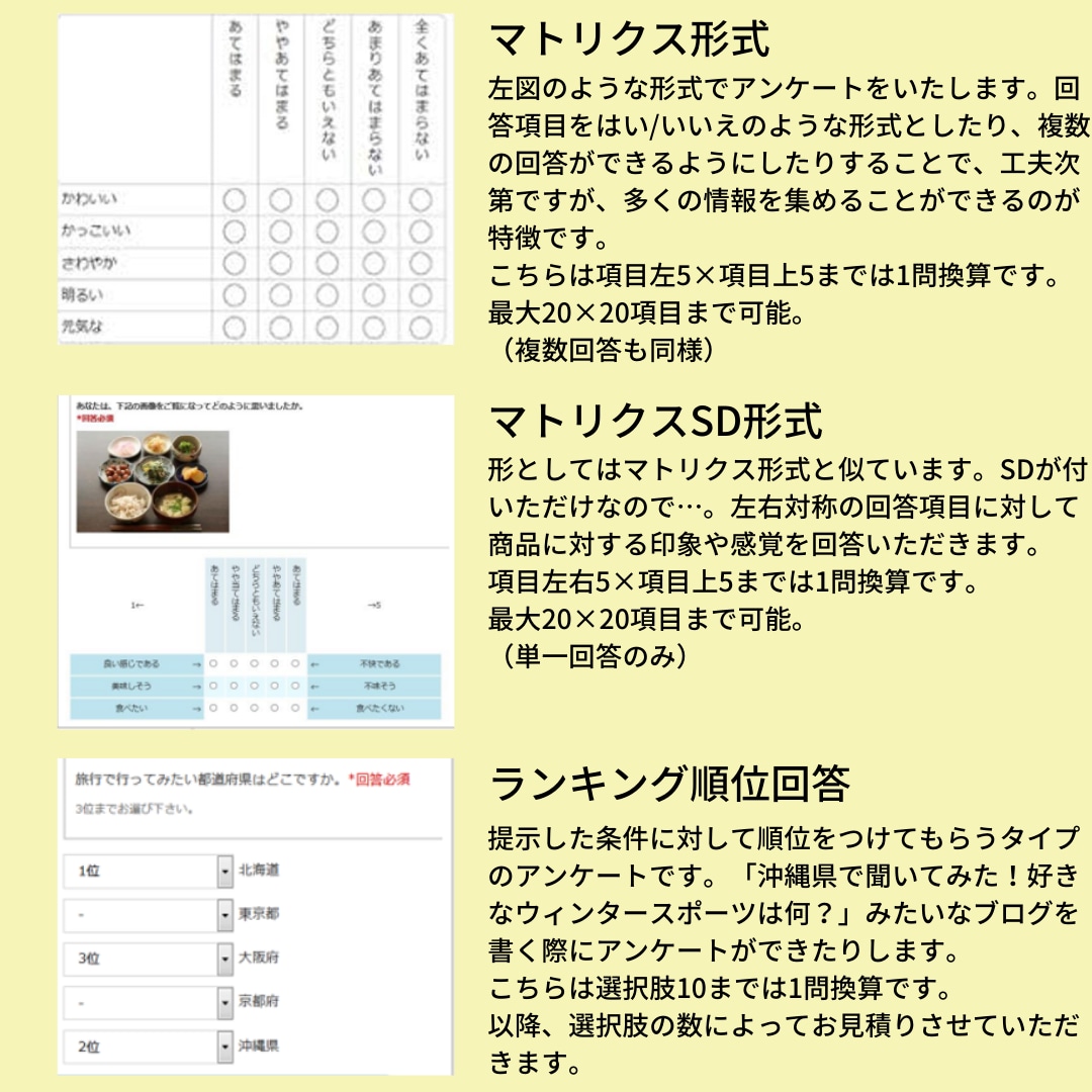 お手軽にアンケート調査・回収ができます ブログやYouTubeでも使えるアンケート調査いたします！ イメージ7