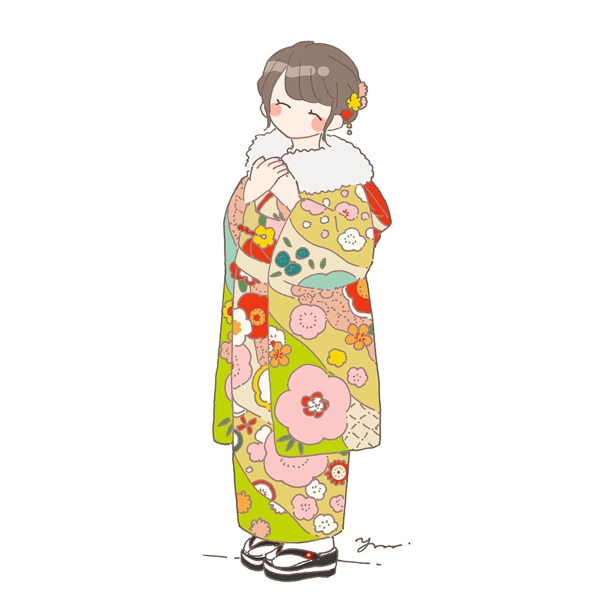 可愛くてオシャレなイラストをお届けします 似顔絵/コーデ/全身絵/カラー/雰囲気/シンプル/手描き イメージ7