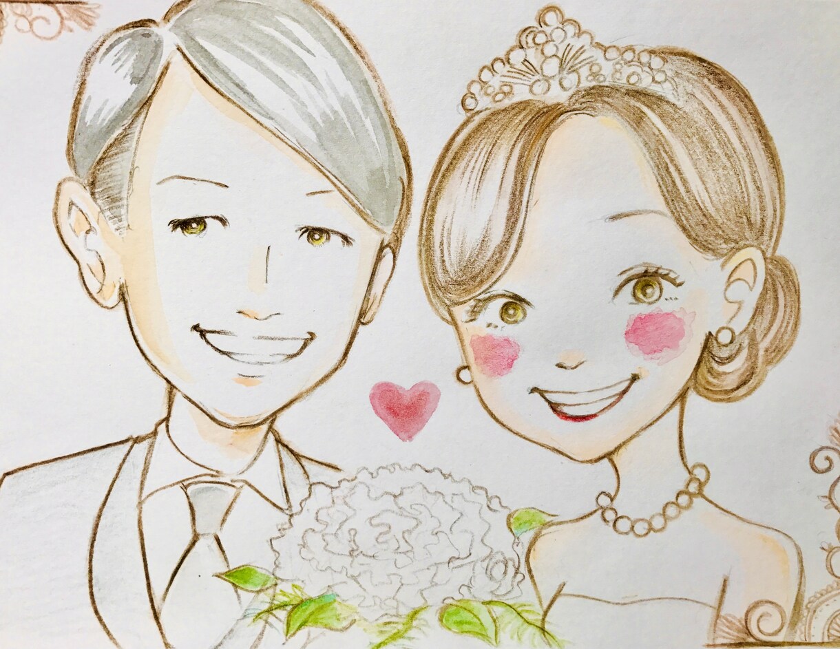 結婚式のウエルカムボードを描きます 大切な記念日を永遠のものに致します♡ イメージ2