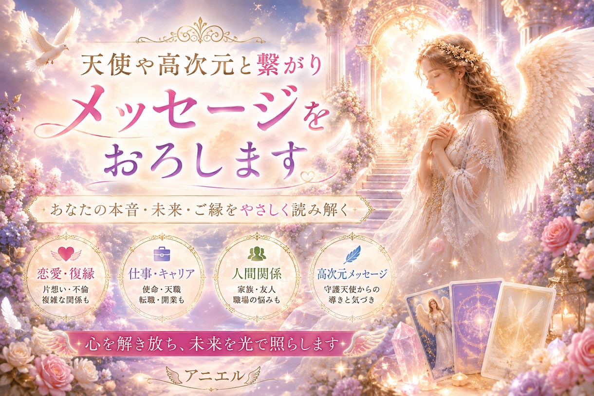 仕事や人間関係の本音と最適な選択を霊視で導きます あなた様にとって最善の道と今後の流れを霊視にてお伝えします イメージ2