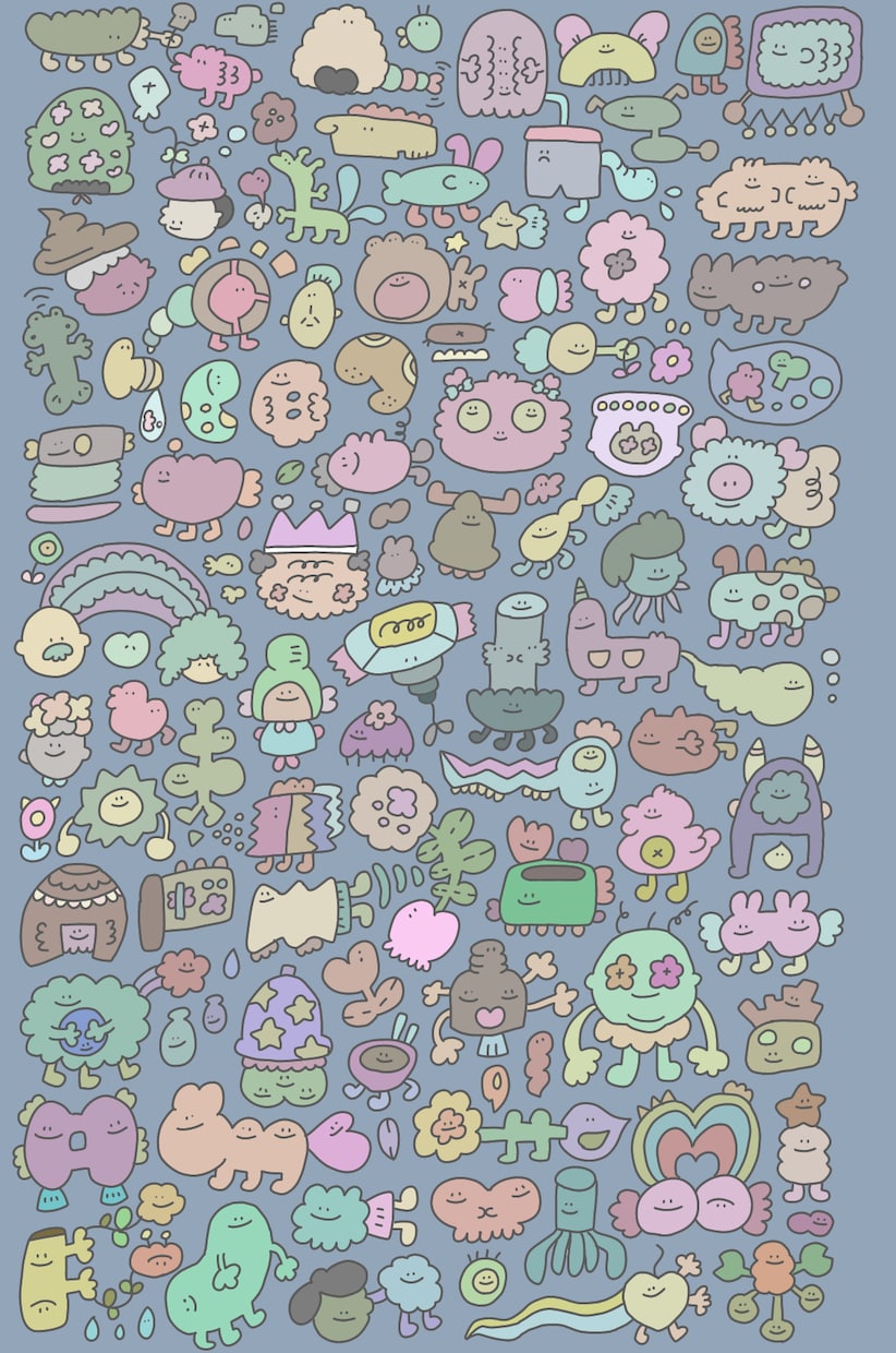 ポップで不思議ないきものたちのイラストを描きます アイコン、背景、プレゼントなどにご利用ください！ イメージ6