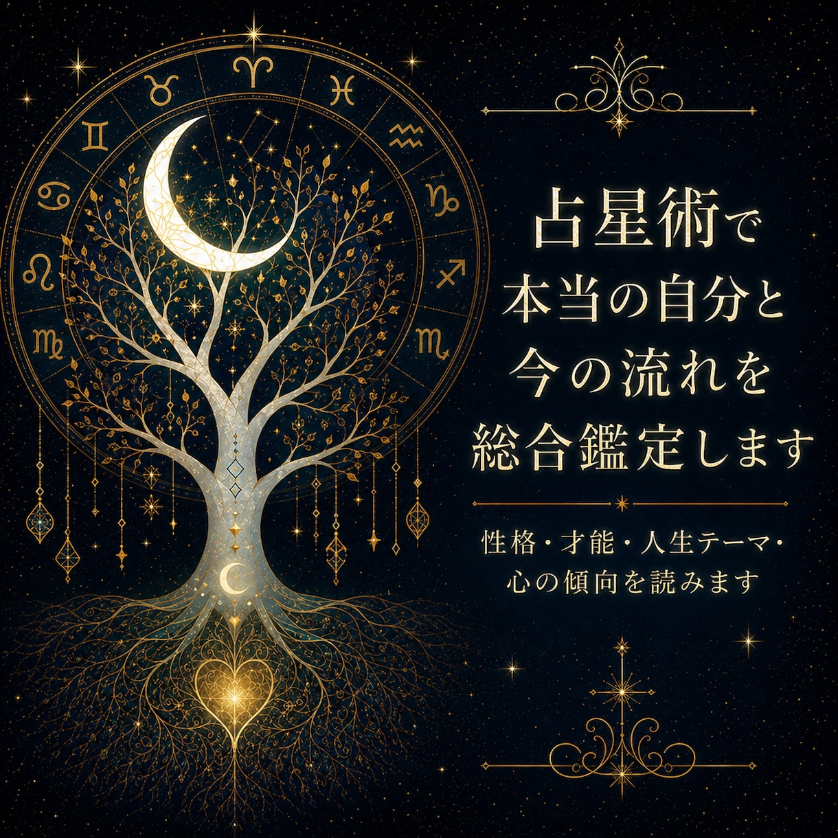 占星術で本当の自分と今の流れを総合鑑定します 性格・才能・人生テーマ・心の傾向と強みを読みます イメージ1