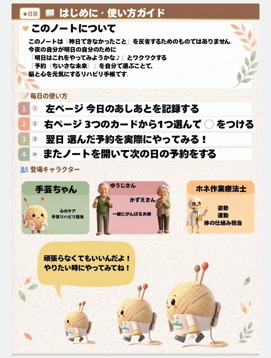 ＯＴ監修★デイで暇な時間をなくす教材を送ります 【先着10名限定】指示ゼロで自分から始める会話型リハビリ イメージ2