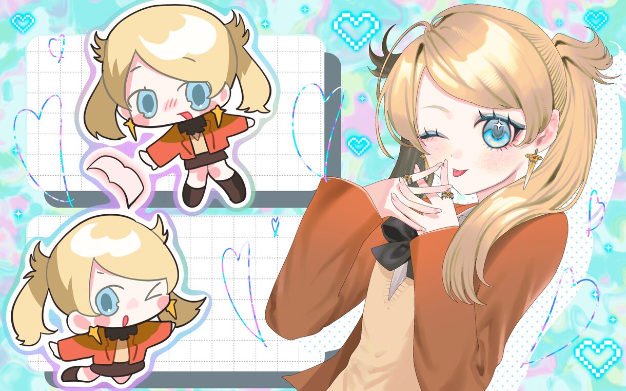歌ってみたサムネイルや配信画面イラストお描きします 暖かい色味が好きな方おすすめ☺︎ イメージ5