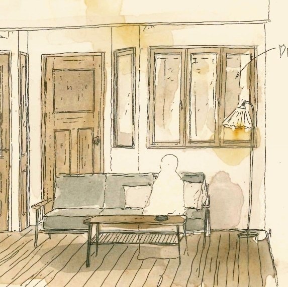 手描きでパースを作成いたします 内観、外観パースを柔らかいタッチで表現します。 イメージ1