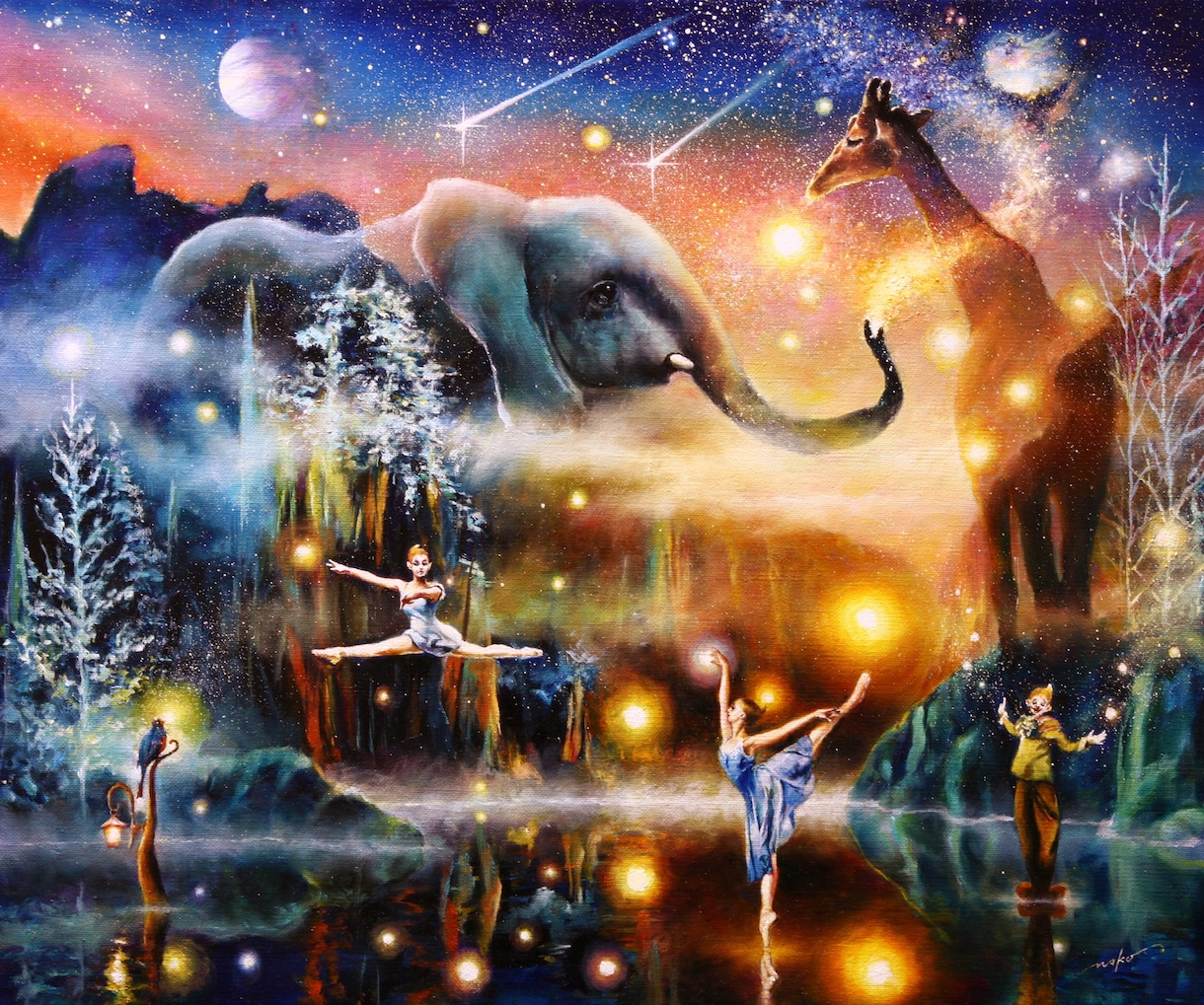 国際賞受賞の画家が《物語を感じるアート》を描きます ご家族や大切な方との物語を幻想的絵画としてお届けします イメージ4