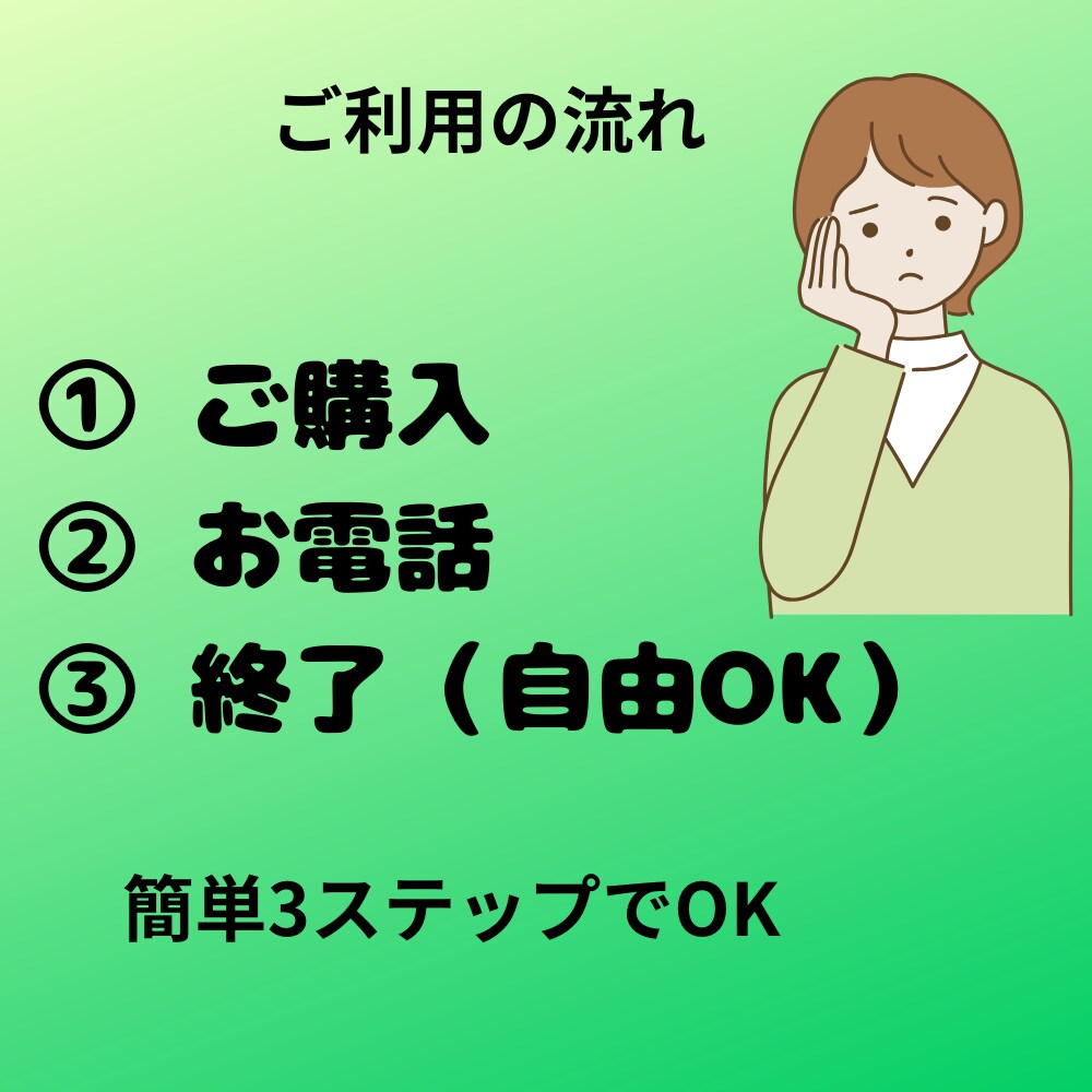 今すぐOK！本音で話せる電話相談します どんな悩みでも安心して話せます。秘密厳守で対応します イメージ4