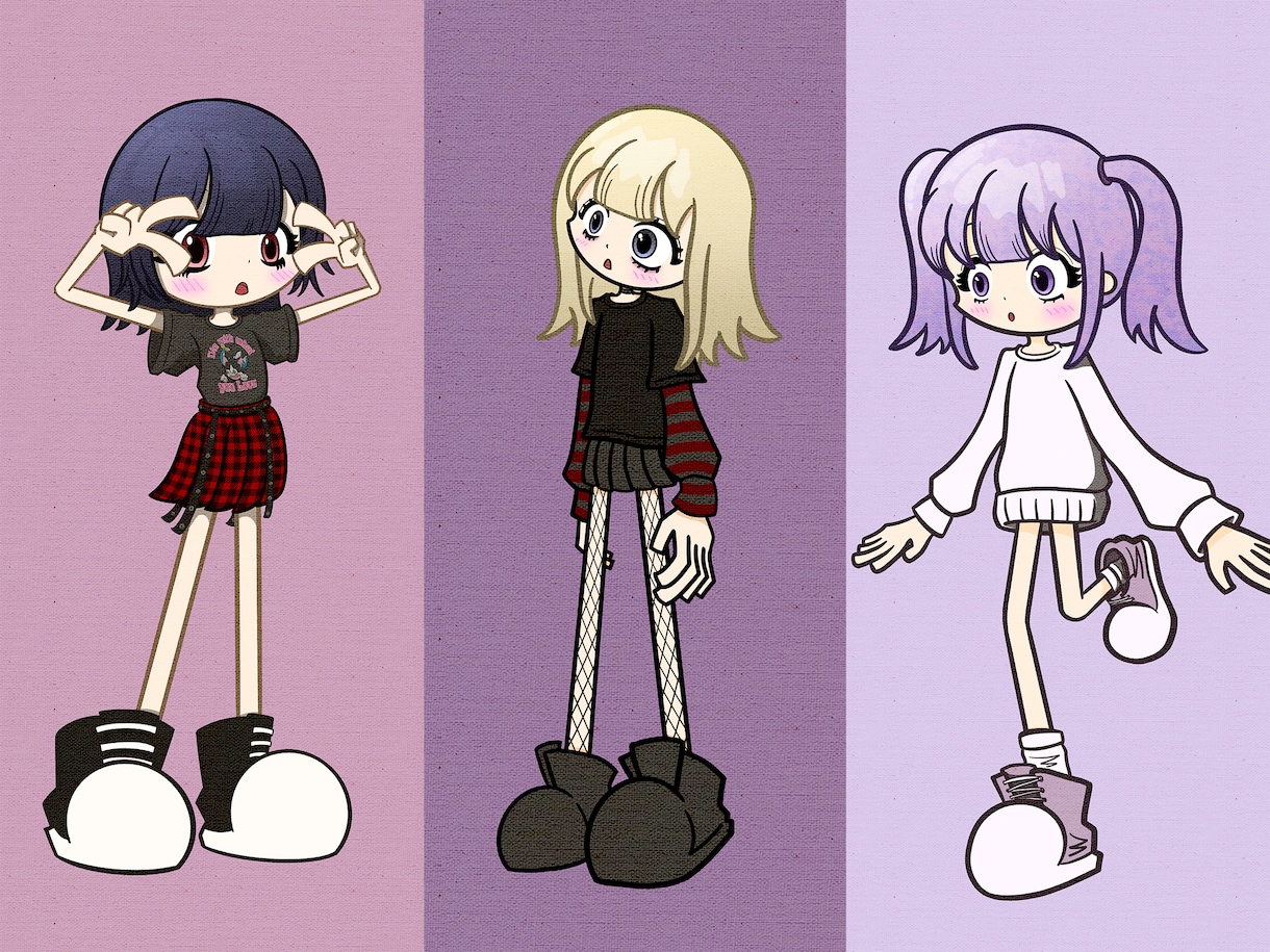 女の子のイラスト制作します アイコン、立ち絵のキャラクター制作お任せください！ イメージ1