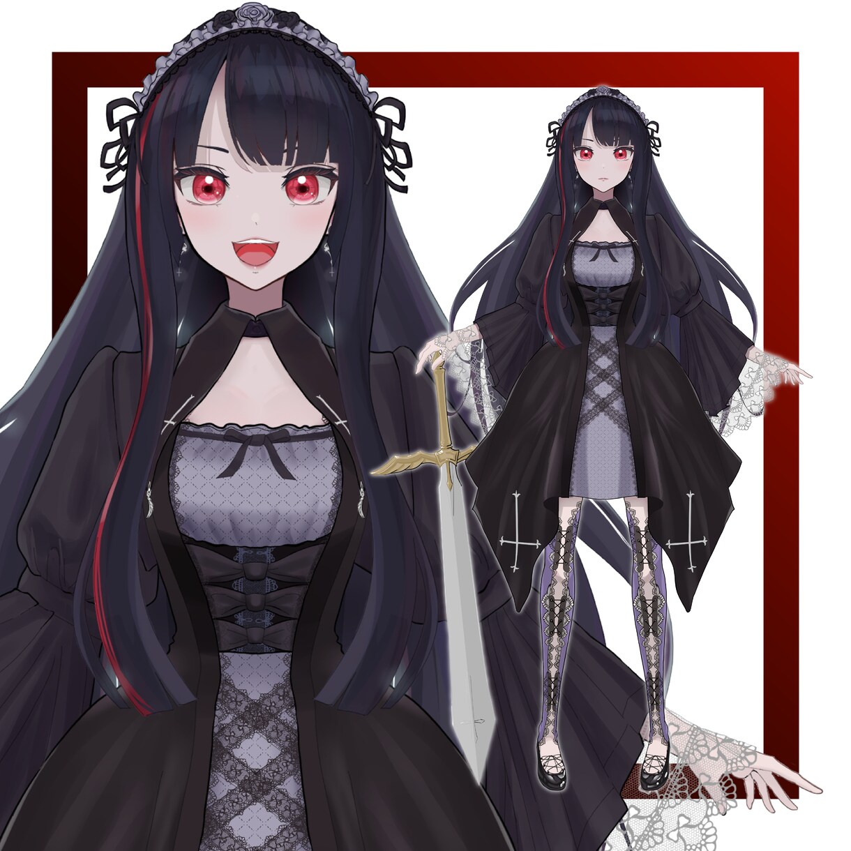 Vライバー配信用立ち絵・イラスト制作します 修正回数無制限!納得の仕上がりにします! イメージ6