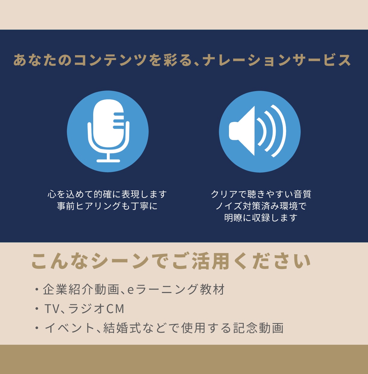 商用利用OK！高品質ナレーション制作承ります 企業VP、動画、イベント告知など幅広いシーンで活用可能 イメージ2